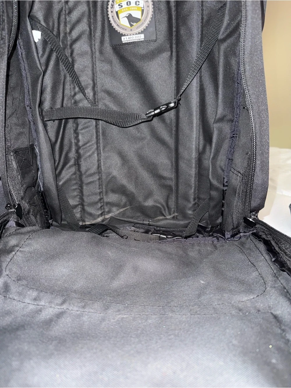 SOG Black Tactical Bugout MOLLE Backpack